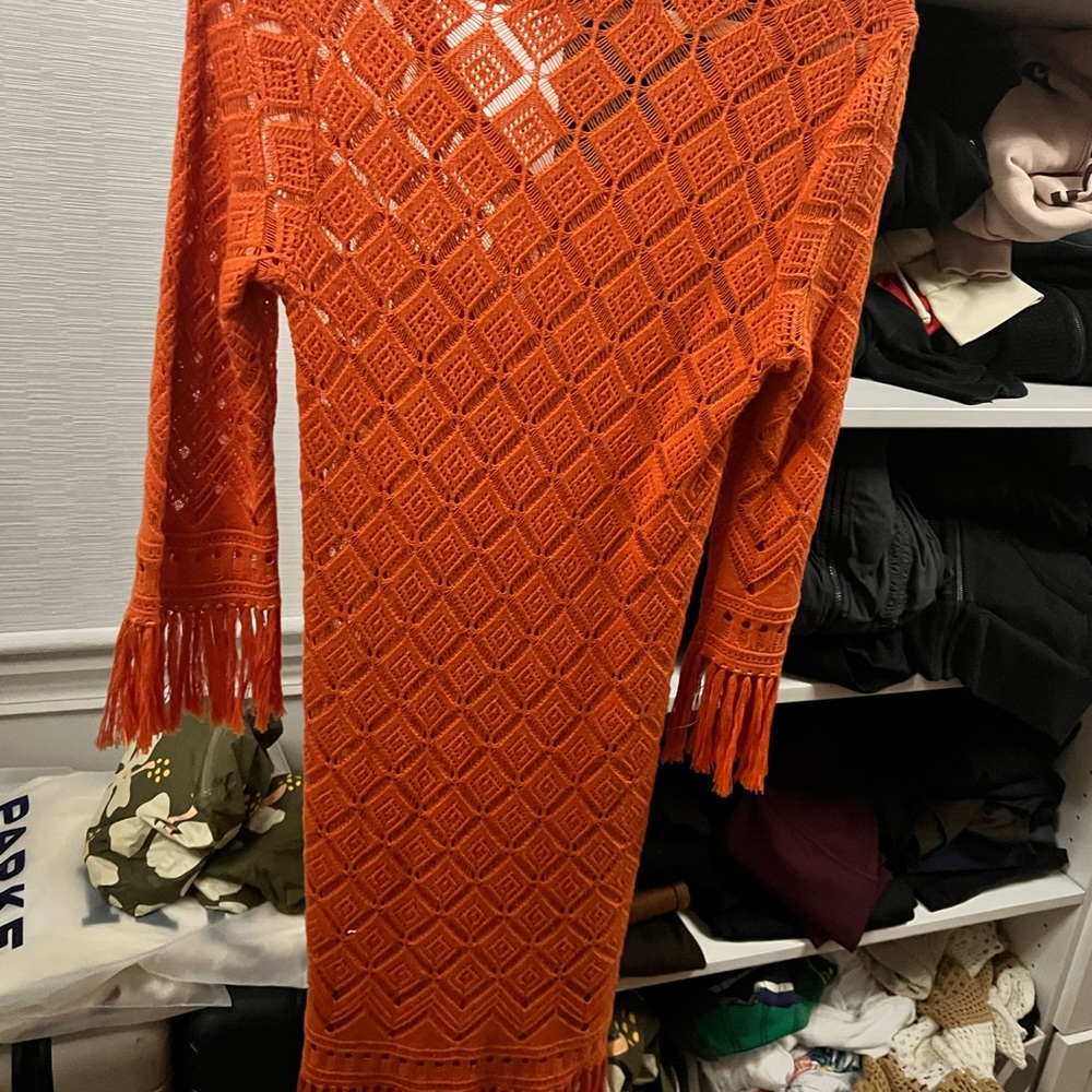 Trina Turk Orange knit dress